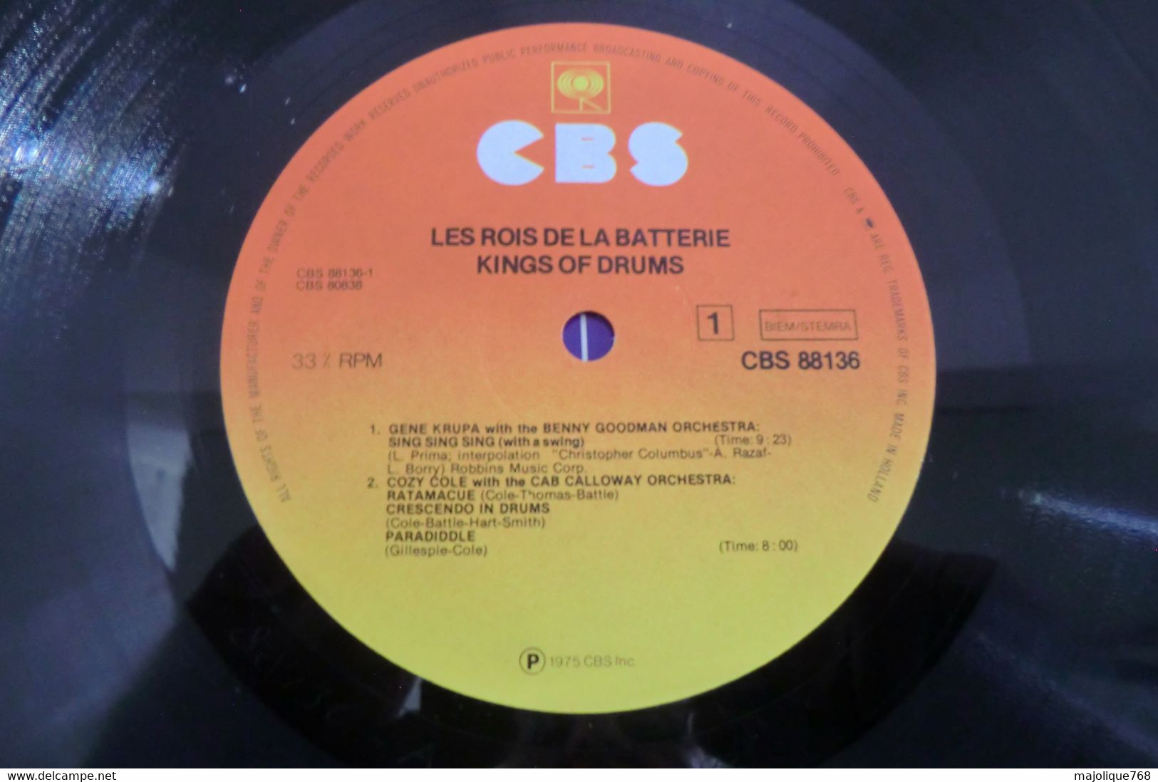 disque les rois de la Batterie Kings of drums - CBS 88136 - 2 x Vinyle, LP, France 1975