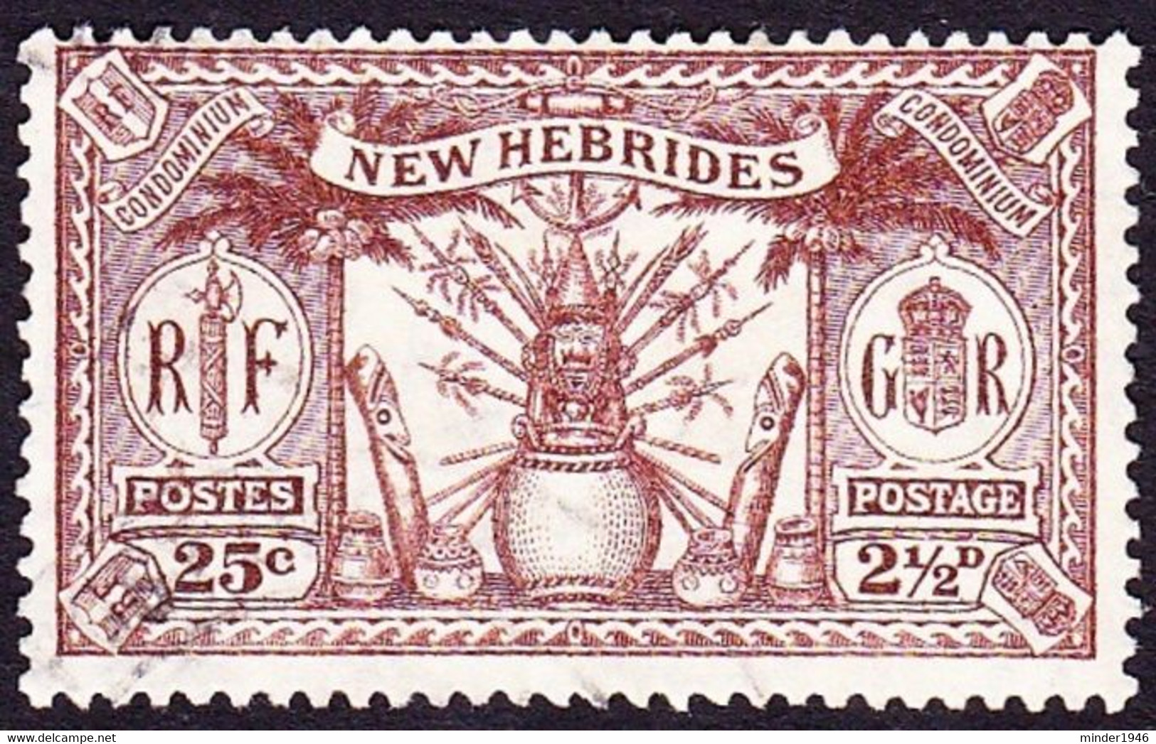 NEW HEBRIDES 1925 2½d Brown SG46 FU - Gebruikt