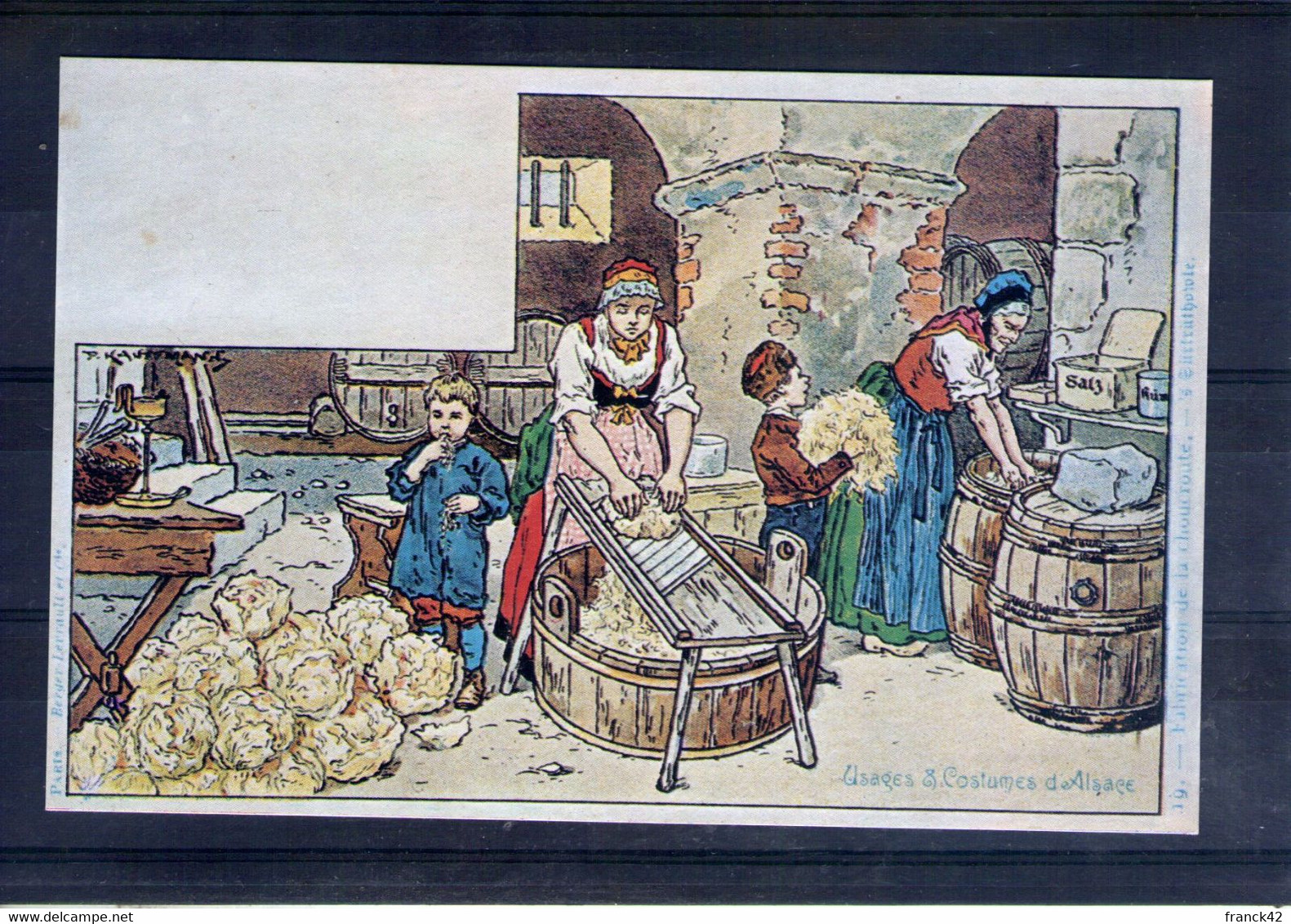 Paul Kauffmann. Usages Et Coutumes D'alsace. 19. Fabrication De La Choucroute - Kauffmann, Paul