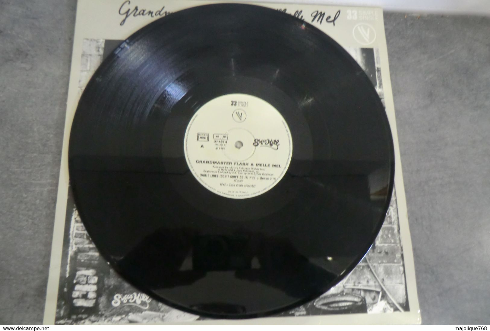 Disque De Grandmaster Flash & Melle Mel - White Lines - Vogue VG 114 - 311014 - Vinyle, 12", 33 ⅓ RPM, Single, Limited E - Rap & Hip Hop