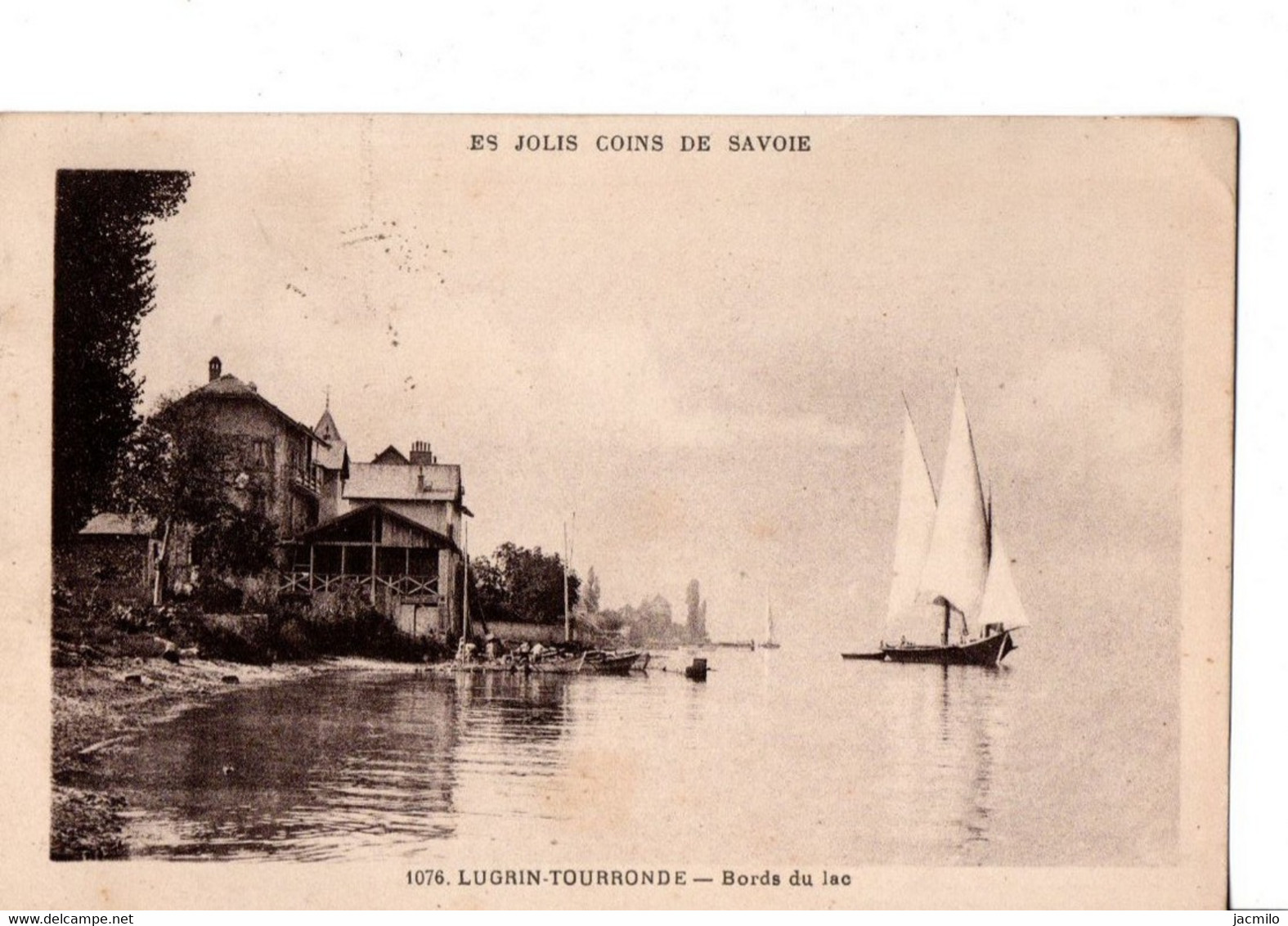 LES JOLIS COINS DE SAVOIE.  1076. LUGRIN-TOURRONDE - Bords Du Lac.  CPA ETAT NEUF. A Circulé En 1935. 2 SCANS - Lugrin