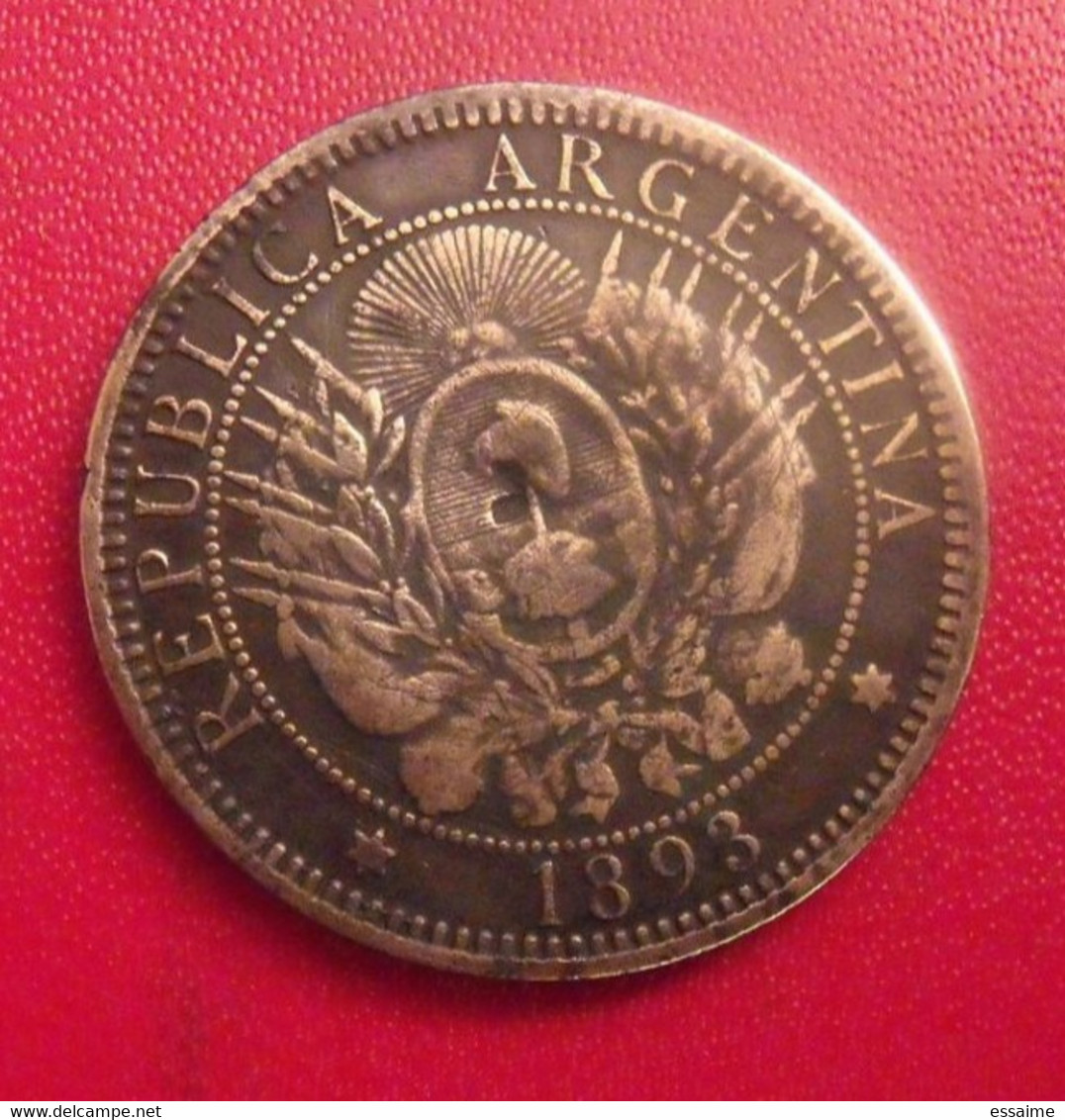 Argentine Argentina. 2 Dos Centavos 1893. Republica Libertad. Diamètre 30 Mm - Argentina