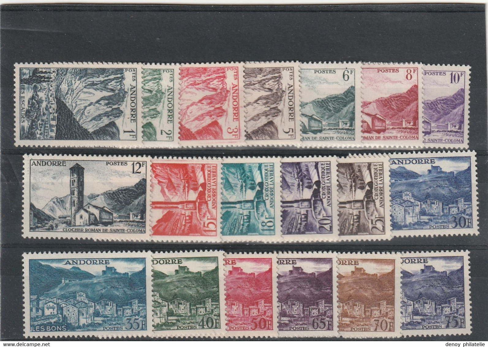 Andorre Francais  Série 138 A 153 Avec Charniére Propre Série Complète - Unused Stamps