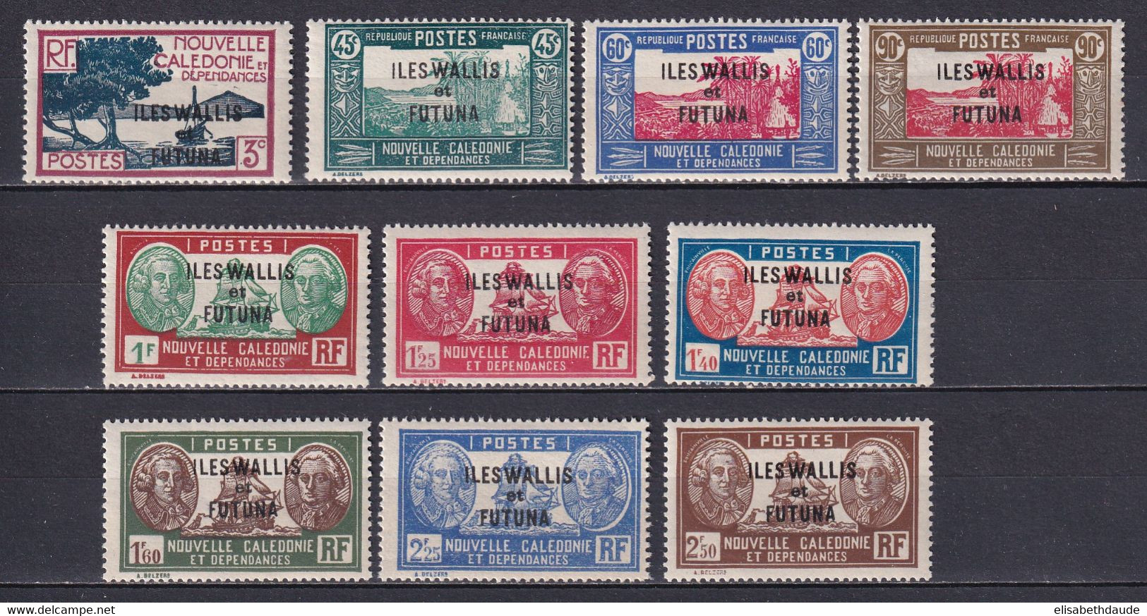 WALLIS ET FUTUNA - 1939 -  YVERT N°77/86 * MLH - COTE = 15 EUR - Nuevos