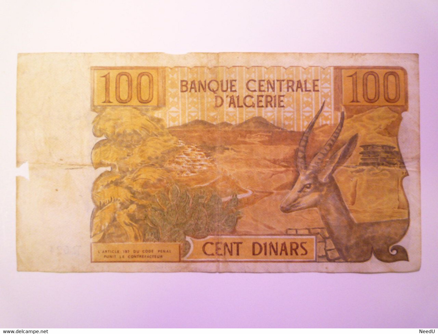 GP 2021 - 54  BILLET De CENT DINARS   XXX - Algerije