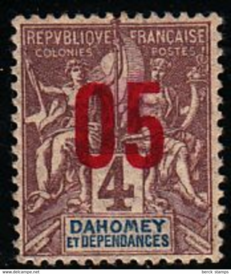 DAHOMEY - N°  34 - Type BLANC - 4c Surchargé 0.5 - SURCHARGE DOUBLE AU VERSO - - Other & Unclassified