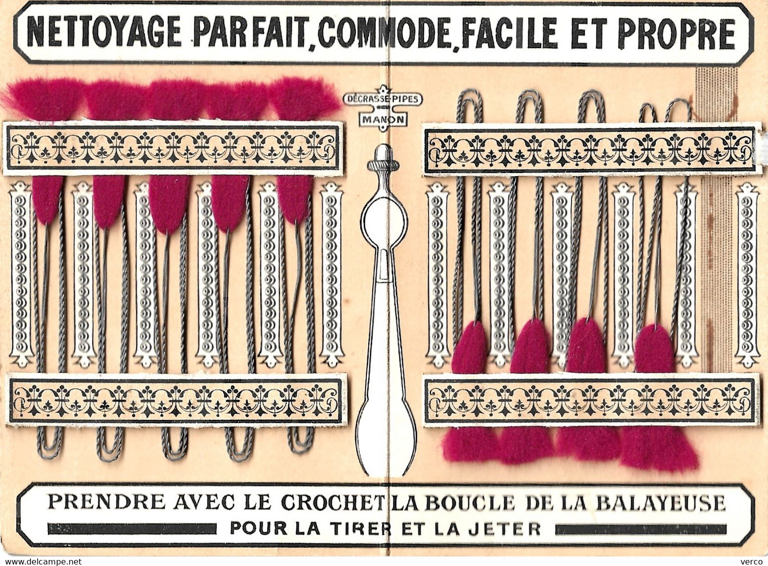 Objet Ancien De BALAYEUSE "MANON" - Pochette Marron Incomplète Sans Le Résumé - Ohne Zuordnung