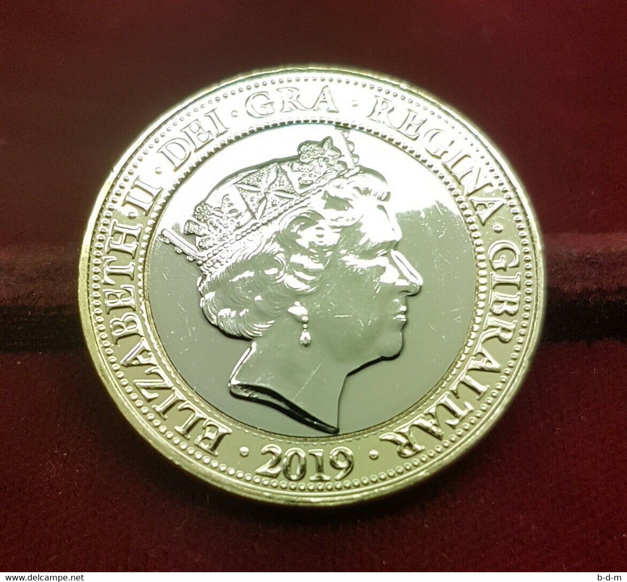 Gibraltar 2 Pounds - Elizabeth II Cancer Support 2019 Km New Bimetallic SC UNC - Gibraltar