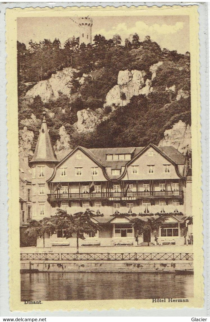 DINANT - Hôtel Herman - Voir Verso Les Tarifs - Avec Cette Carte L' Apperitif Vous Est Offert - 30 Juin 1932 - Dinant