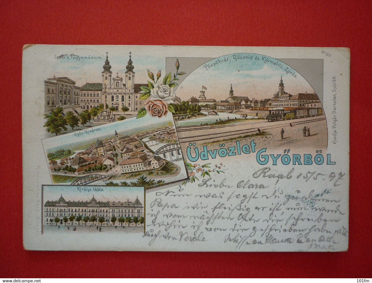 HUNGARY - GYOR , UDVOZLET GYORBOL , OLD LITHO 1897 - Hungría