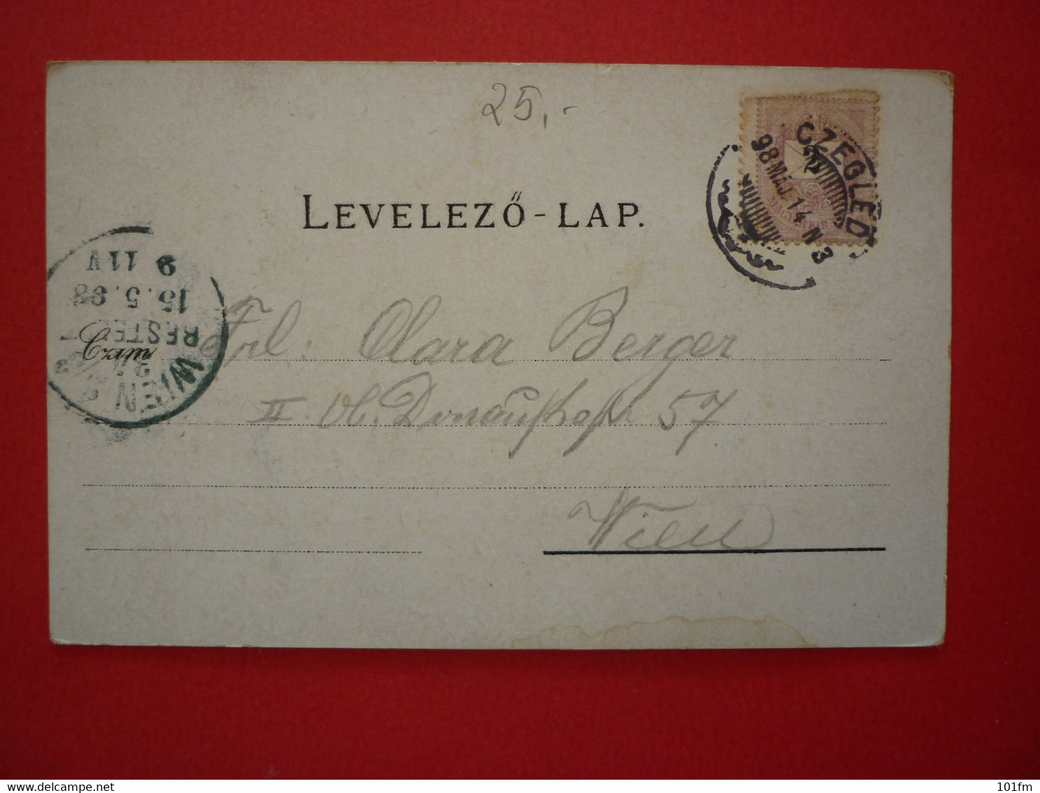 HUNGARY - CZEGLED , UDVOZLET CZEGLEDROL , OLD LITHO 1898 - Hungría