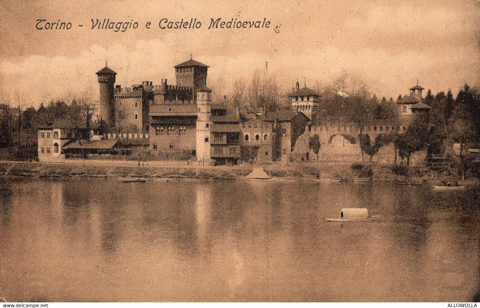 11201" TORINO-VILLAGGIO E CASTELLO MEDIOEVALE "-VERA FOTO-CART SPED 1908 - Castello Del Valentino