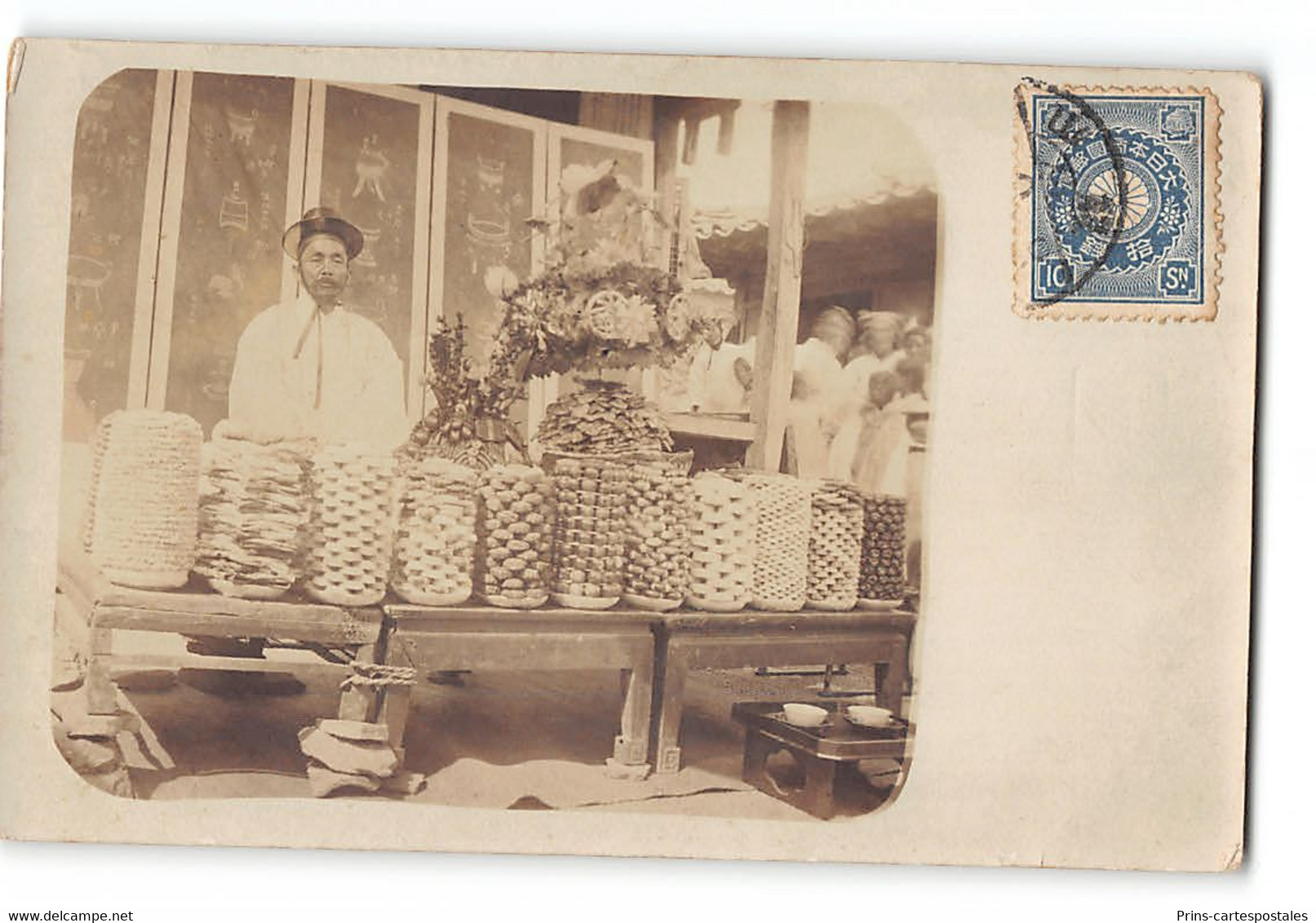 CPA Corée - Carte Photo - Vendeur De Sucreries Sur Un Marché - Corée Du Sud