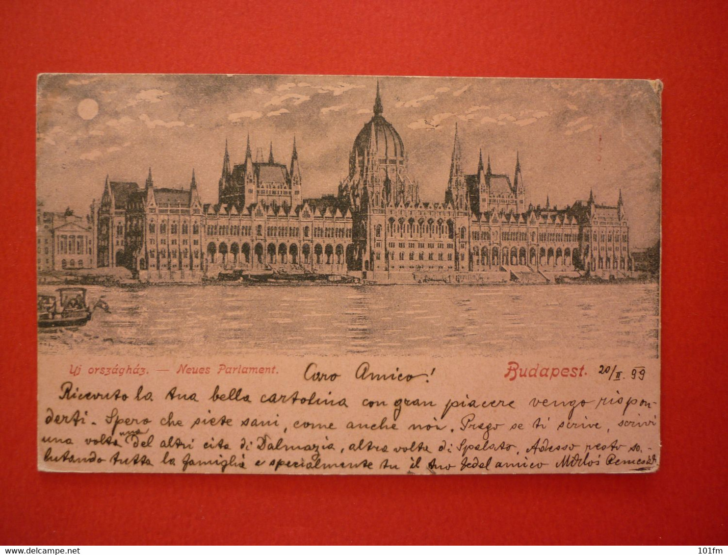HUNGARY - BUDAPEST , PARLAMENT 1899 - Hungría