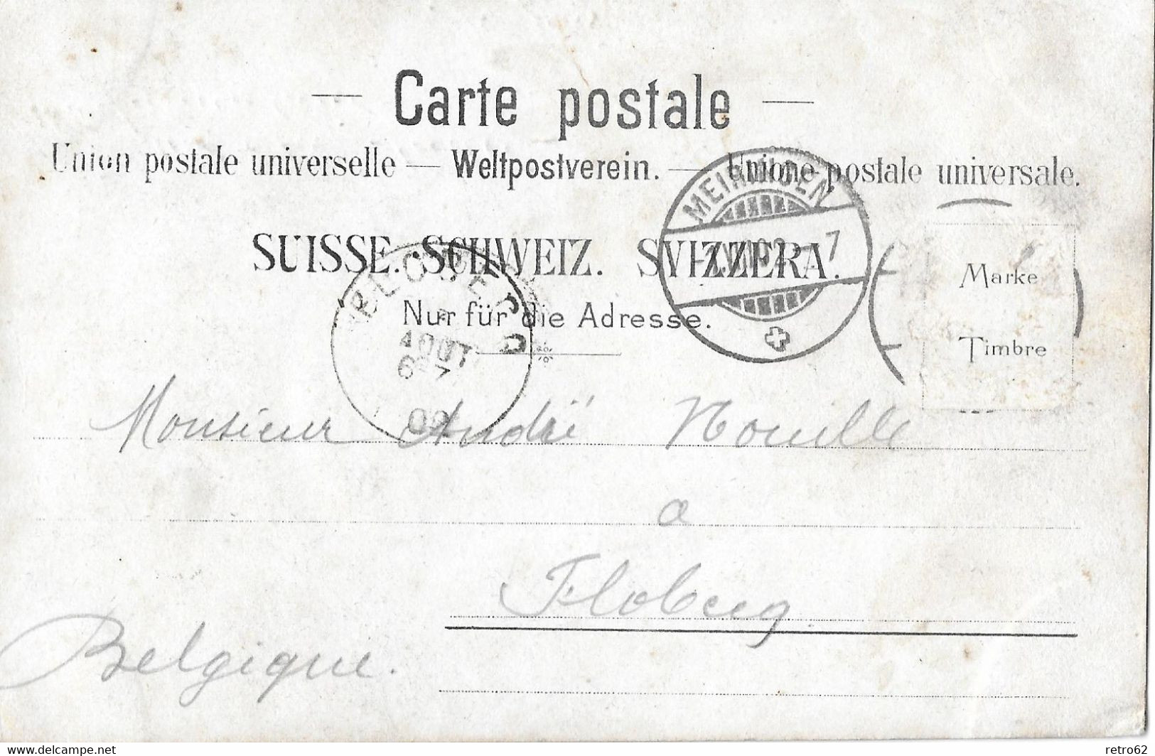 MEIRINGEN → Reichenbachfälle Mit Drahtseilbahn, Künstlerkarte Anno 1902 - Reichenbach Im Kandertal