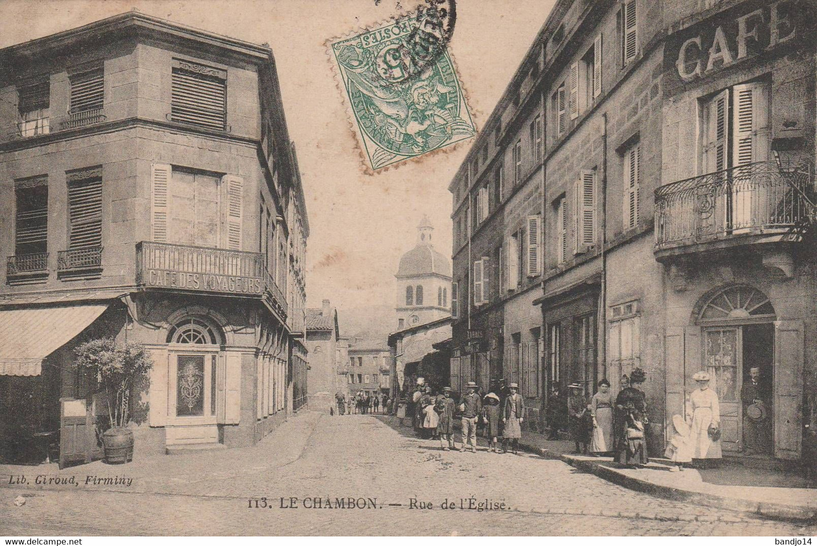 Le Chambon -  Rue De L'église- Scan Recto-verso - Le Chambon Feugerolles