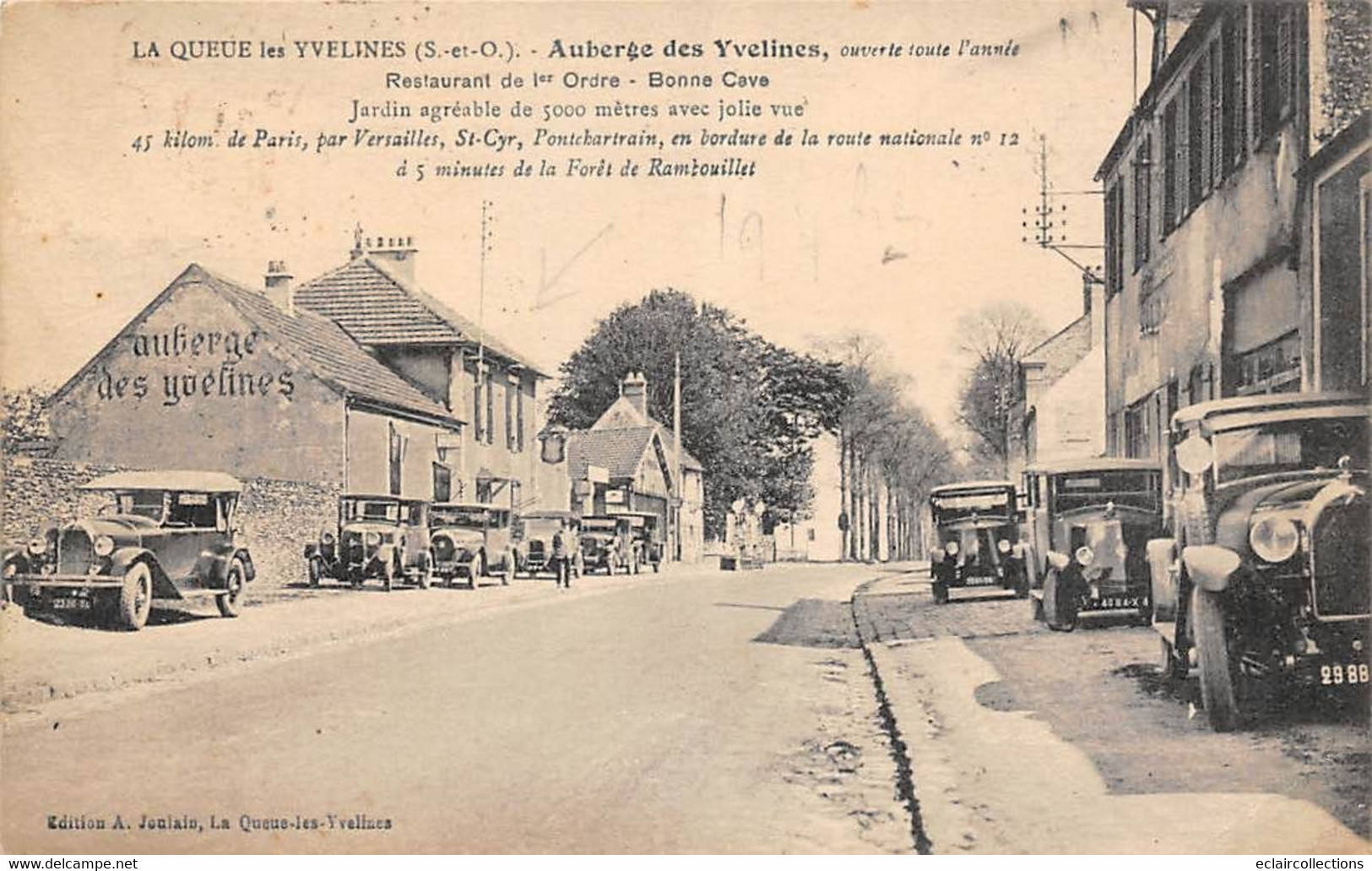 La Queue En Yvelines        78        Auberge Des Yvelines . Nombreuse Voitures Anciennes     (voir Scan) - Andere & Zonder Classificatie