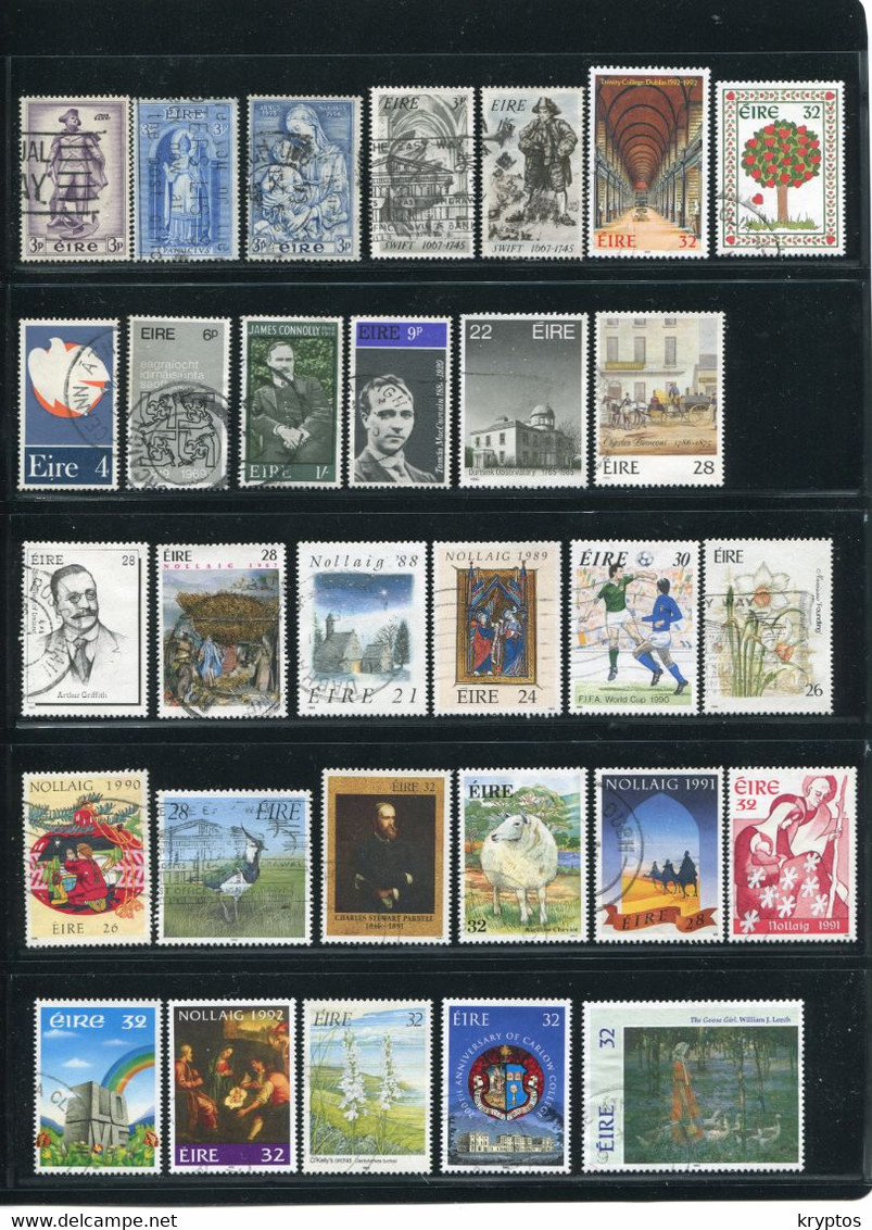 Ireland. A Selection Of Used Irish Stamps - 4 Pages! - Collections, Lots & Séries