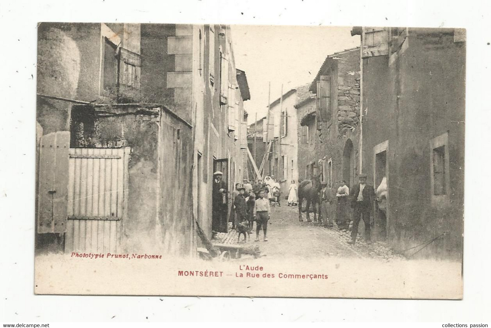 P , Cp, 11 ,MONTSERET , La Rue Des Commerçants , écrite 1919 - Autres & Non Classés