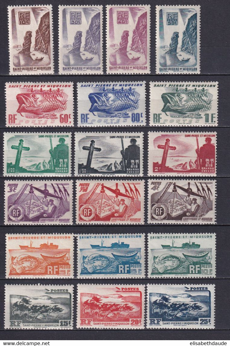 SPM - YVERT N° 325/343 * MLH - COTE = 56 EUR. - Unused Stamps