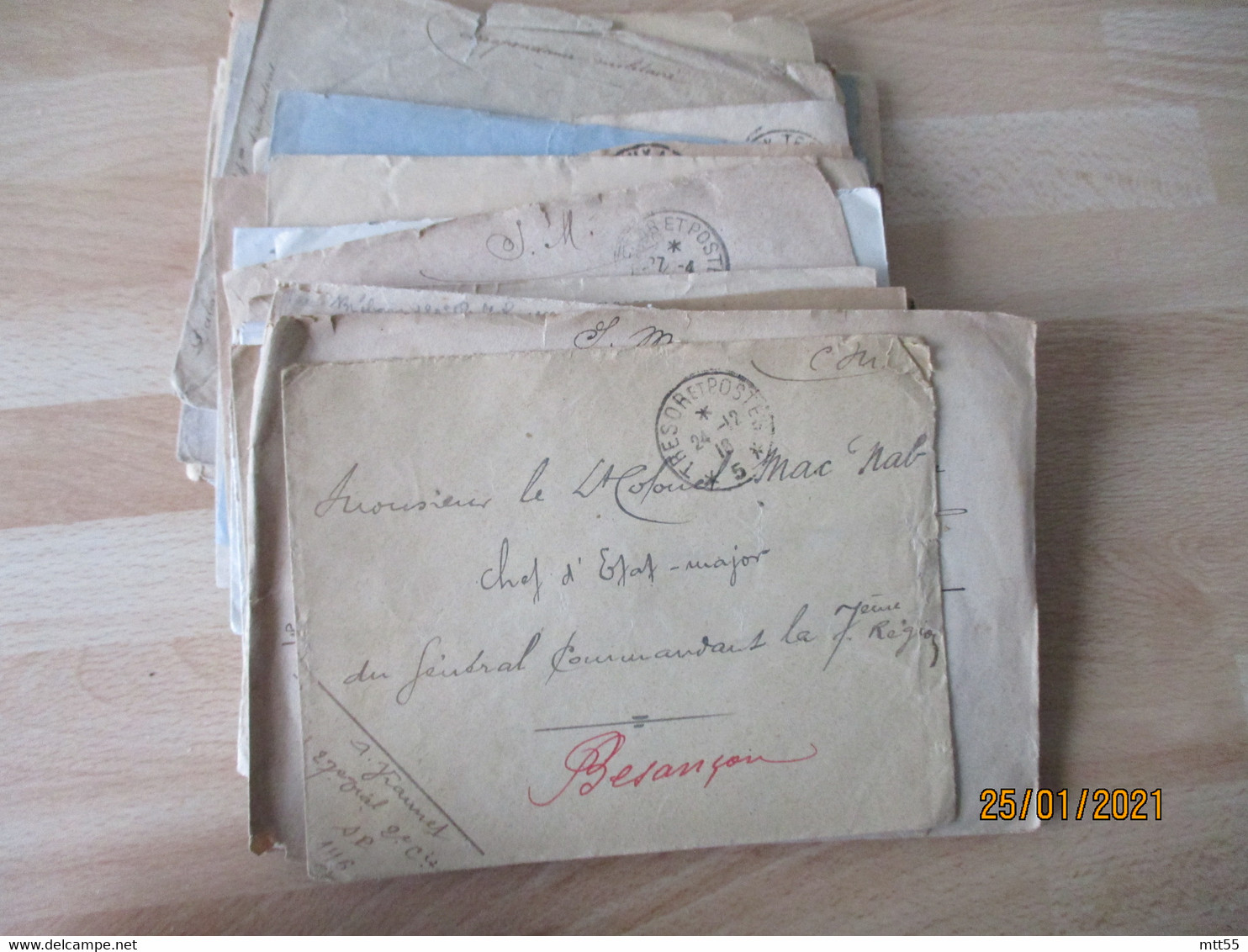 Lot De 50 Tresor Et Postes 1 Cercle 2 Etoiles   Franchise Postale Militaire Guerre 14.18 - 1. Weltkrieg 1914-1918