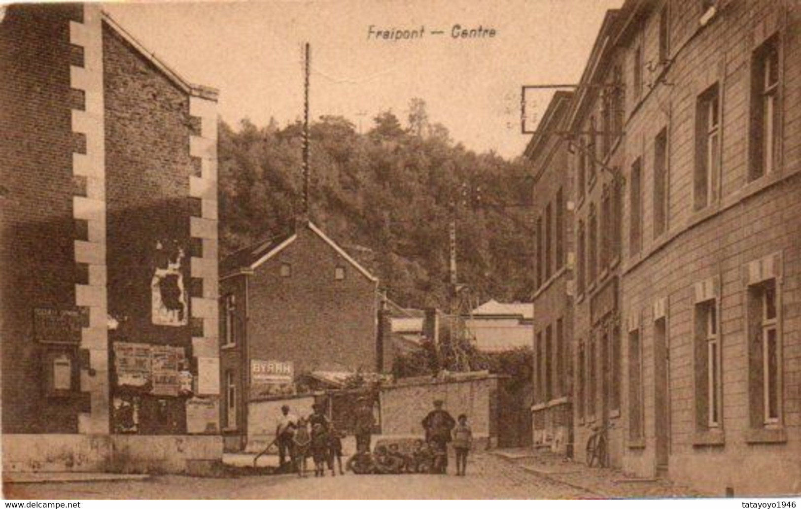 Fraipont  Centre Bien Animée Attelage Circulé En 1944 - Trooz