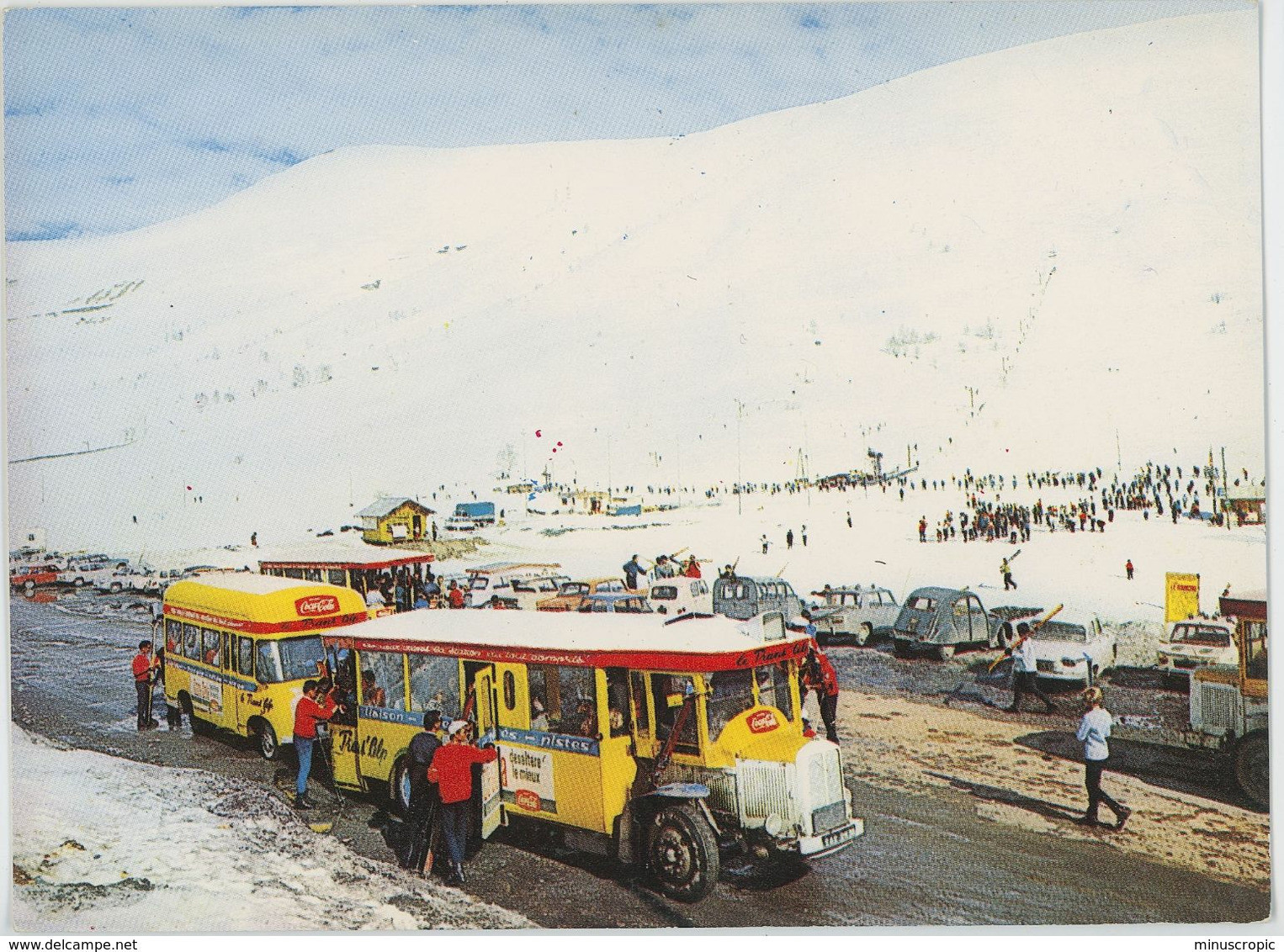 CPSM Autobus - Deux Alpes - Trans'alpes Et Rassemblement ESF - Autobus Renault TN6 - Bus & Autocars