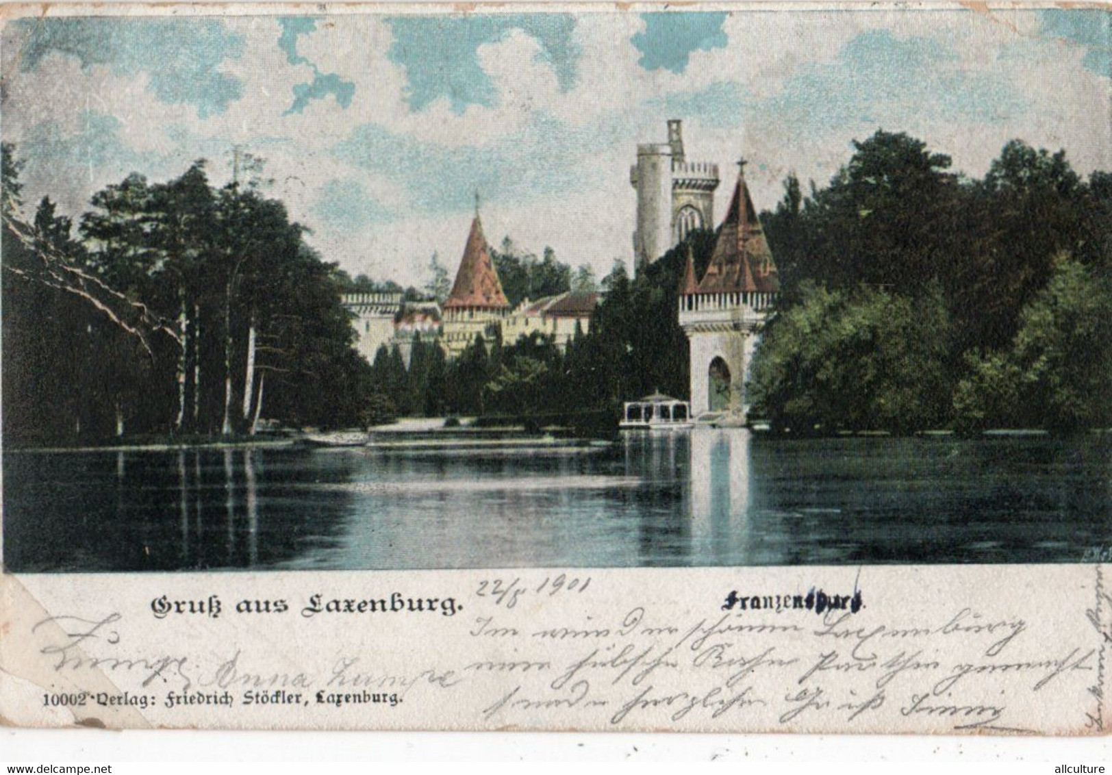 A783  - GRUS AUS LAXEMBURG 1901 OLD POSTCARD - Laxenburg