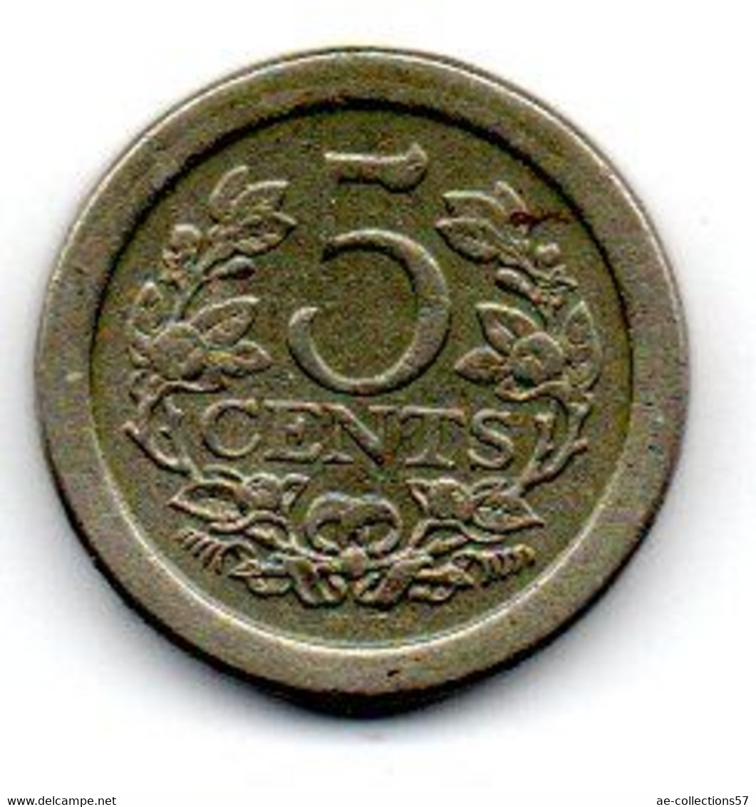 Pays Bas -  5 Cents 1908 - TTB+ - 5 Centavos