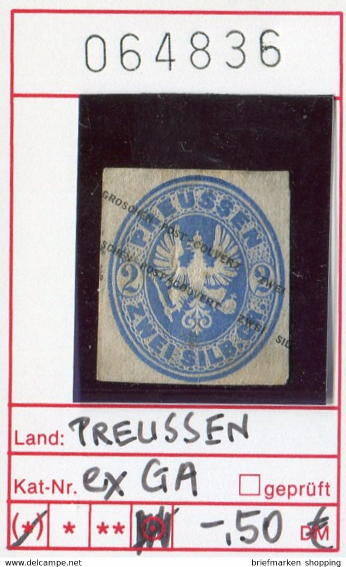 Preussen 1875 - Prussia - Michel Ex GA - (*) Ohne Gummi - No Gum - Sans Gomme - Nuevos