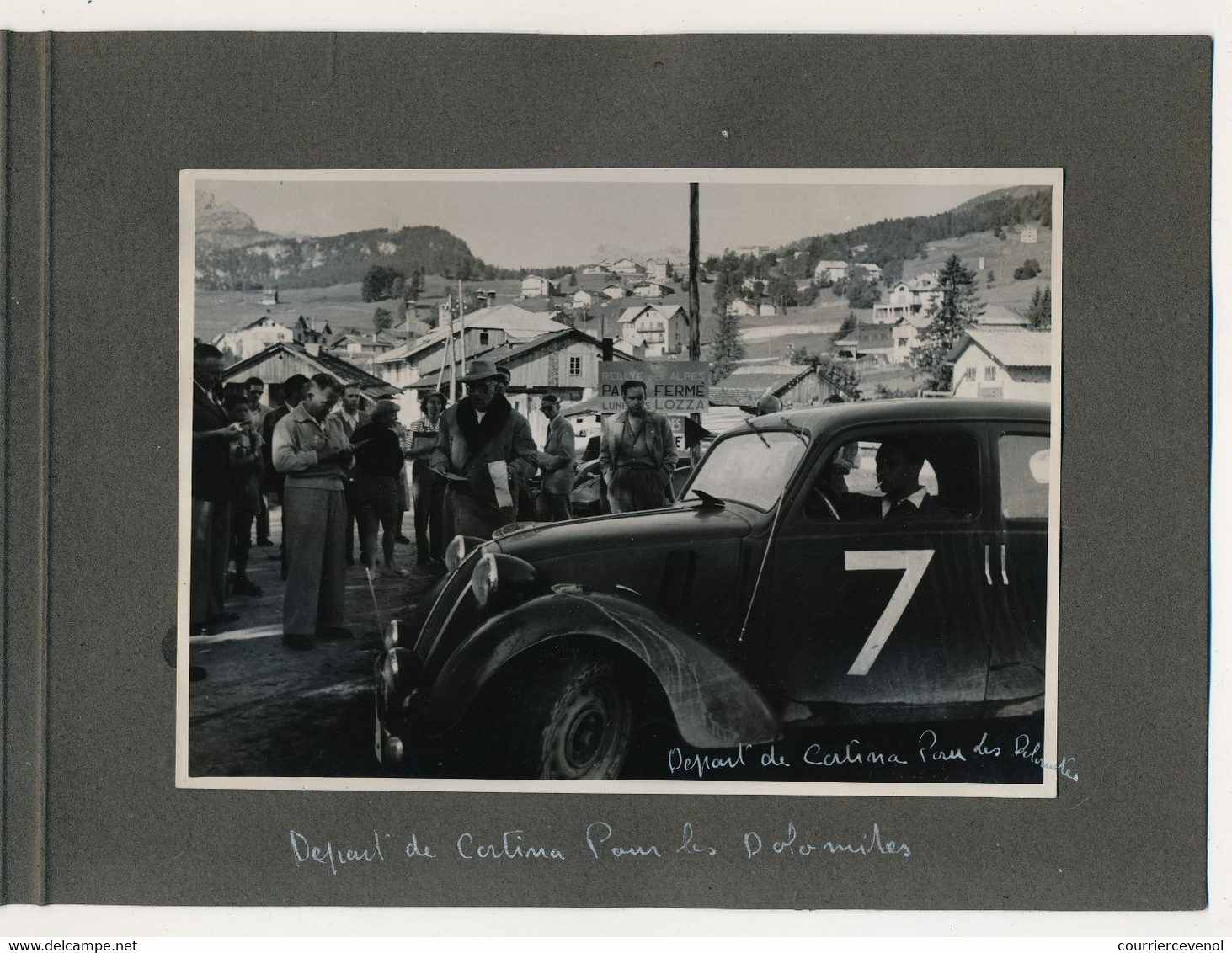 12eme Rallye Des Alpes 1949 - Equipe SEBAN DESCOMS - Départ De Cortina D'Ampezzo Pour Les Dolomites - SIMCA 8 COUPÉ 1949 - Cars