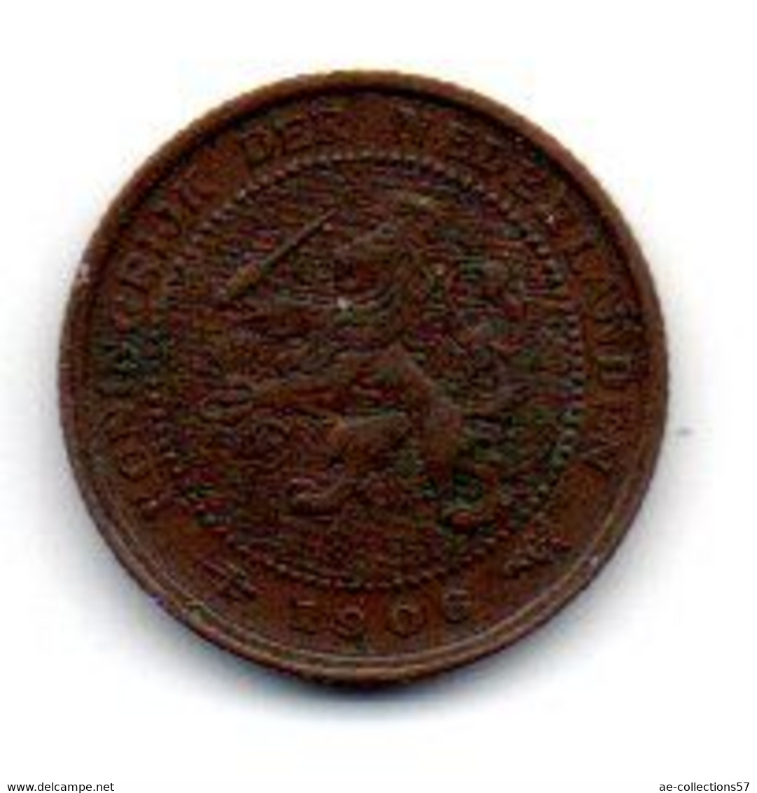 Pays -Bas -  1/2 Cent 1906 - TTB - 0.5 Centavos