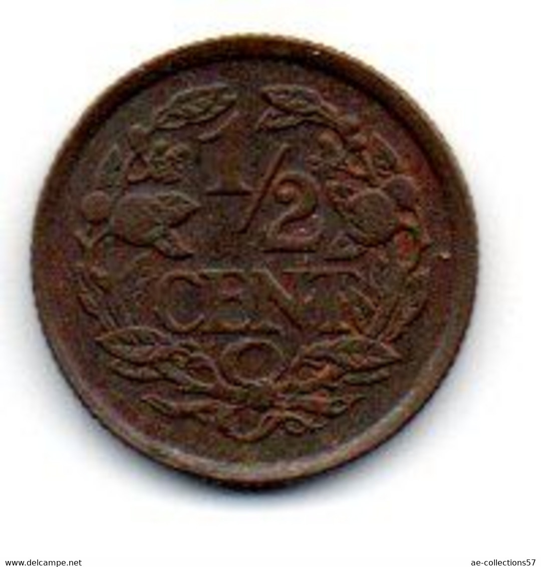 Pays -Bas -  1/2 Cent 1937 - TTB+ - 0.5 Centavos