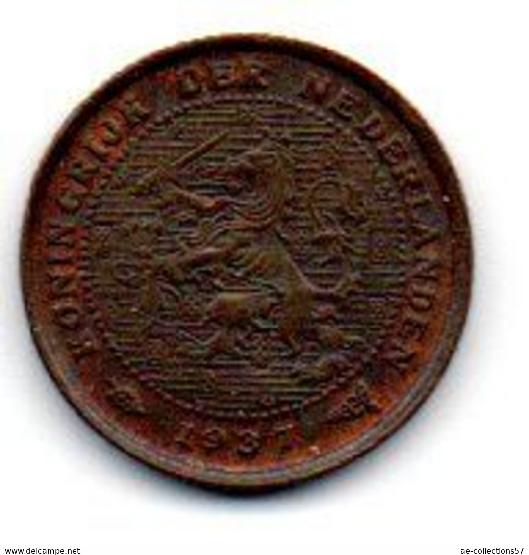 Pays -Bas -  1/2 Cent 1937 - TTB+ - 0.5 Cent