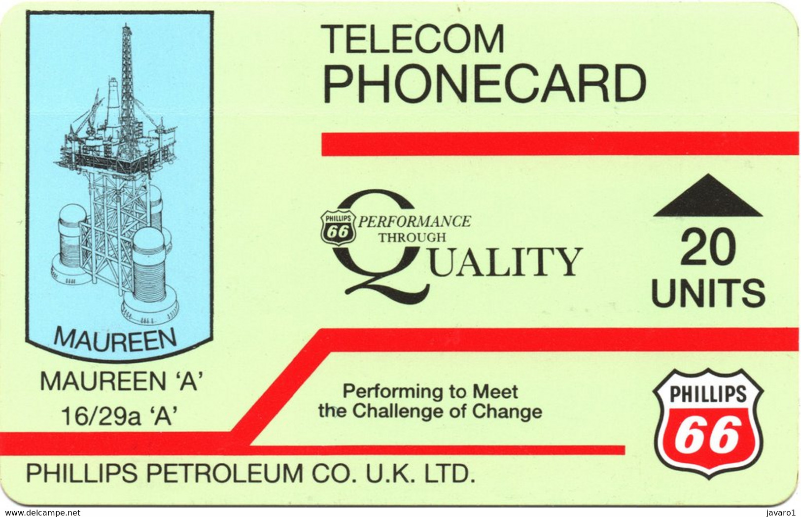 OIL-RIG : R10E 20 U (MAUREEN A) No IPL USED - Plateformes Pétrolières