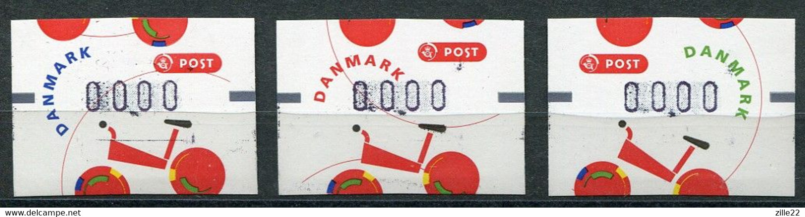 Denmark Dänemark Mi# ATM 8-10 Velo Postfrisch/MNH - 0000 Print - Machine Labels [ATM]