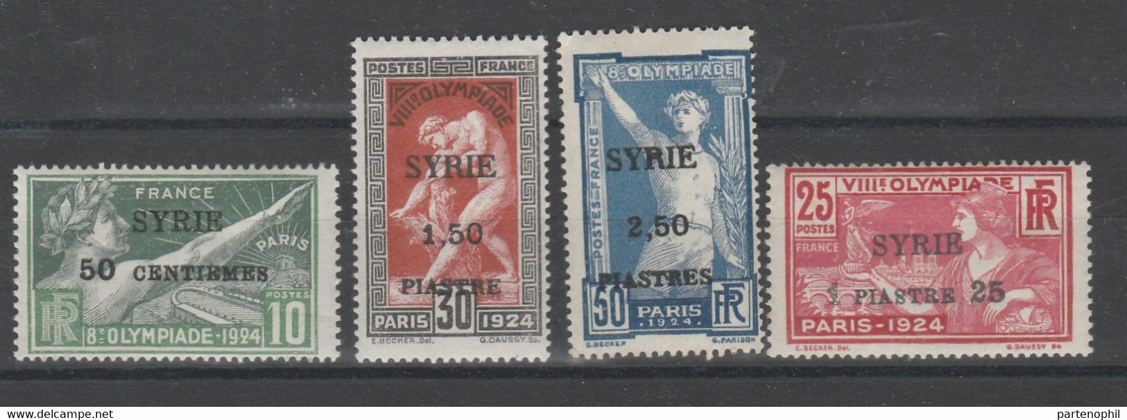 710  *  Siria - 1924 - Olimpiadi Di Parigi N. 122/125.MH - Summer 1924: Paris