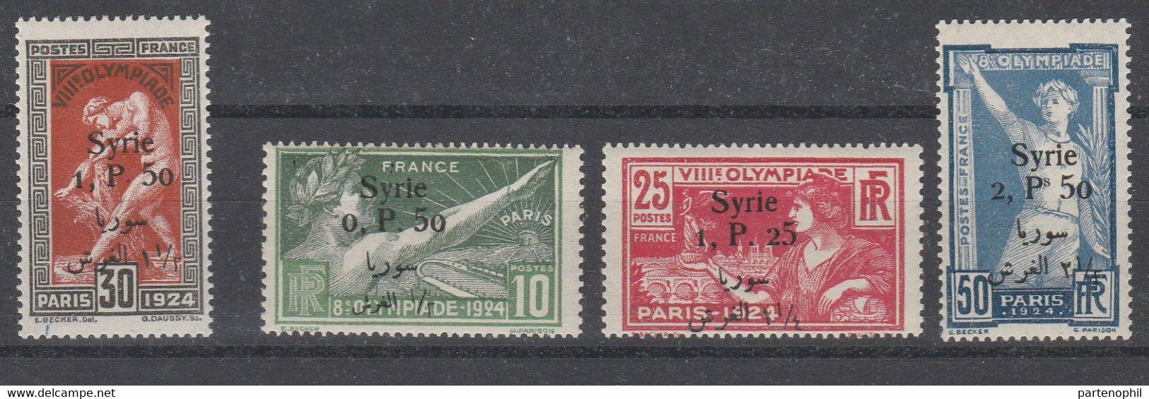 711 ** Siria - 1924 - Olimpiadi Di Parigi N. 149/152. Cat. € 160,00. MNH - Estate 1924: Paris