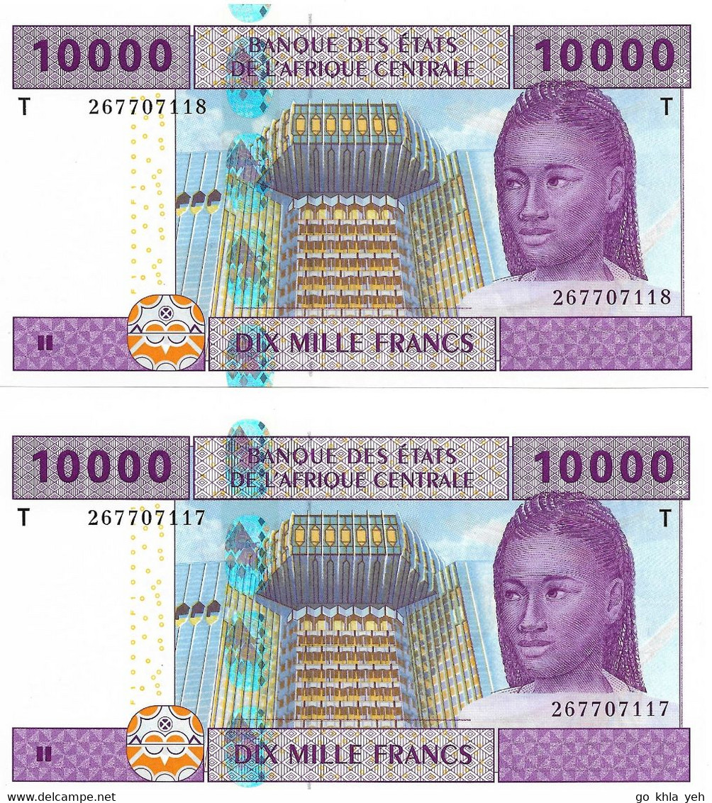 ETATS D'AFRIQUE CENTRALE - REPUBLIQUE DU CONGO 2002 10000 Franc - P.110Ta  Neuf UNC - Zentralafrikanische Staaten