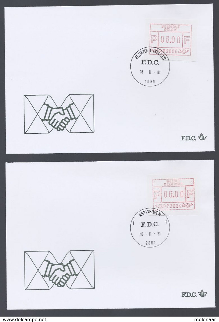 Belgie 8 FDC'S  Frankeermachine Stempels (525) - 1980-1999