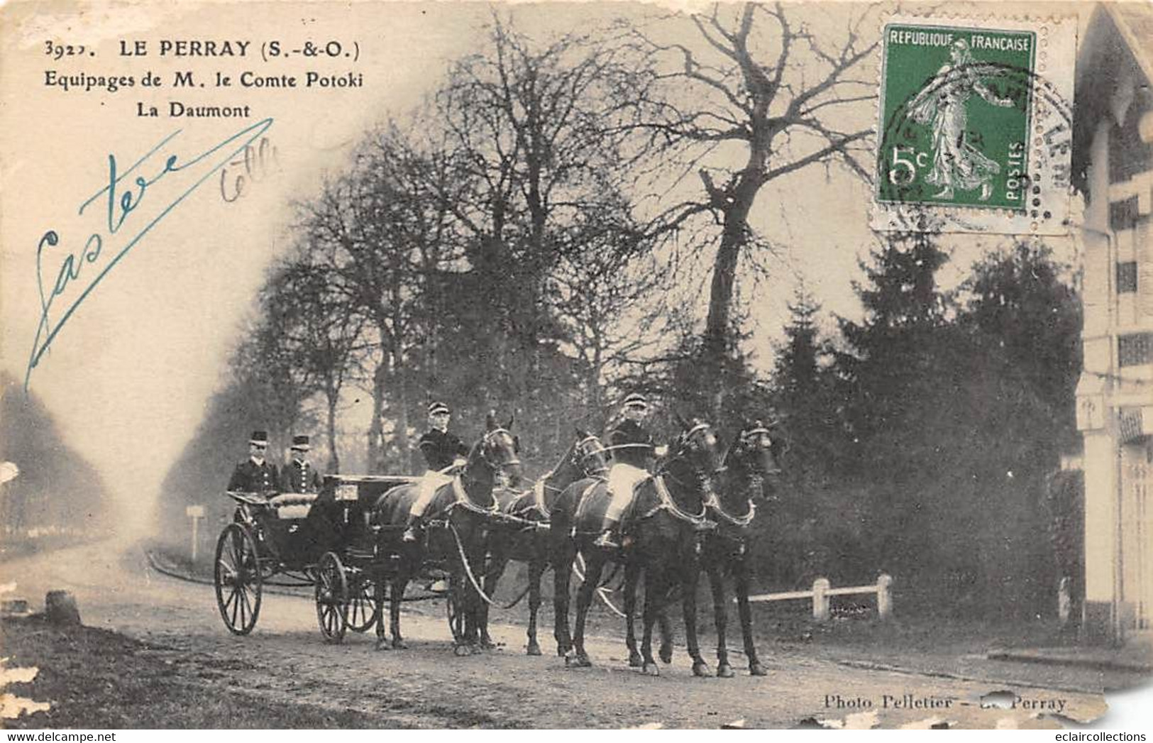 Le Perray En Yvelines         78     Equipages De M.Le Comte Potoski. La Daumont  - En Partie Grignotée      (voir Scan) - Le Perray En Yvelines