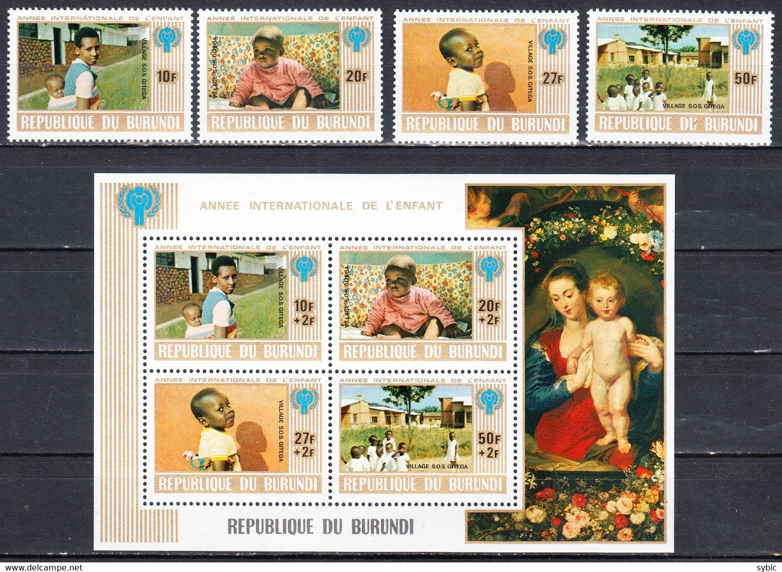 BURUNDI  - 1979  - Année De L'enfant  - Yvert 811/814  + BF 106A ** (L560) - Neufs