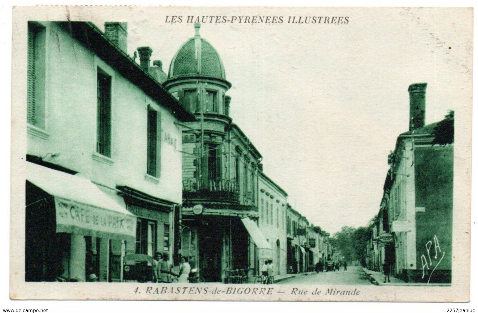 CP 65  - Rabastens De Bigorre  Rue De Mirande Dos Oblitération 1934 - Rabastens De Bigorre