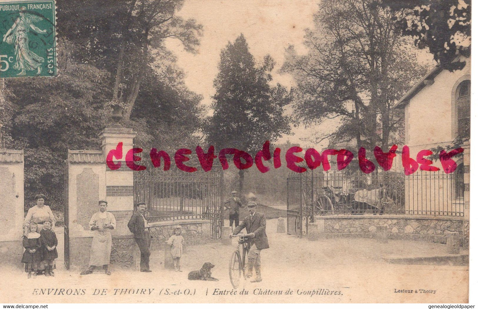 78 - THOIRY -  ENTREE DU CHATEAU DE GOUPILLIERES - YVELINES  - EDITEUR LESIEUR  - RARE - Thoiry