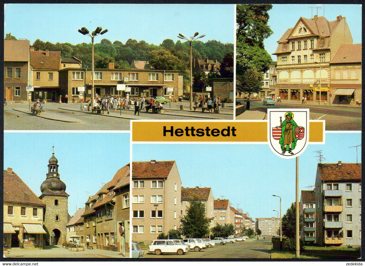 E7632 - TOP Hettstedt Busbahnhof Markt Neubauten - Bild Und Heimat Reichenbach - Hettstedt