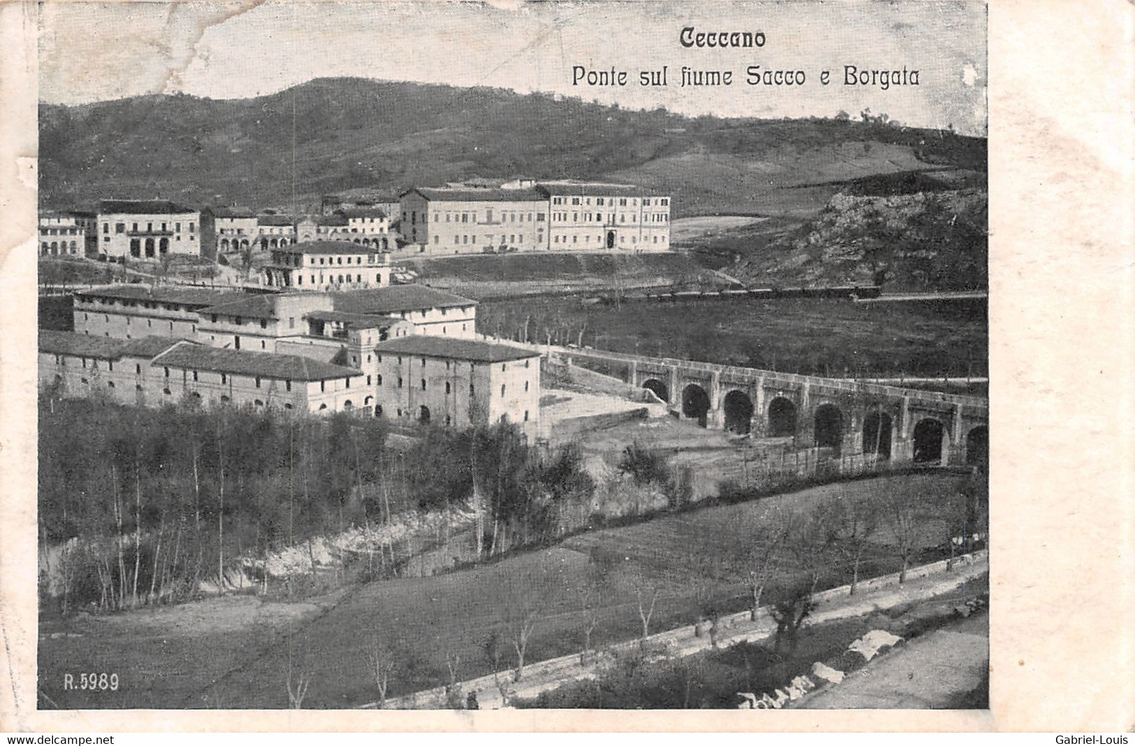 Ceccano Ponte Sul Fiume Sacco E Borgata - Frosinone