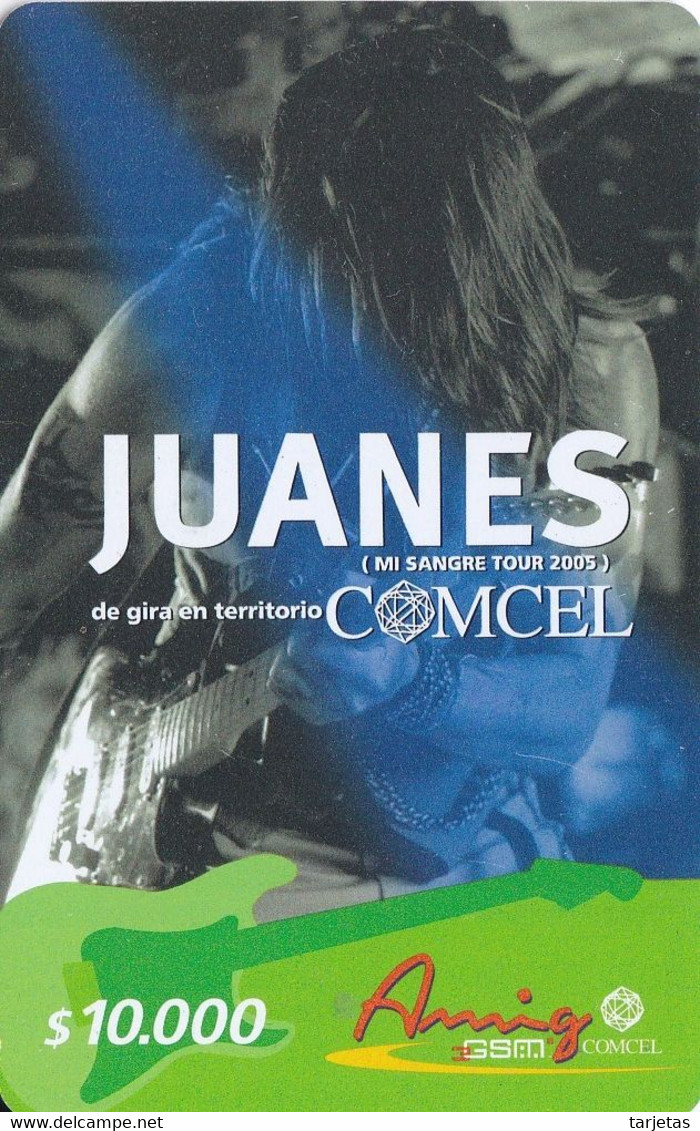 TARJETA DE COLOMBIA DE AMIGO DEL CANTANTE JUANES (MI SANGRE TOUR 2005) - Colombia