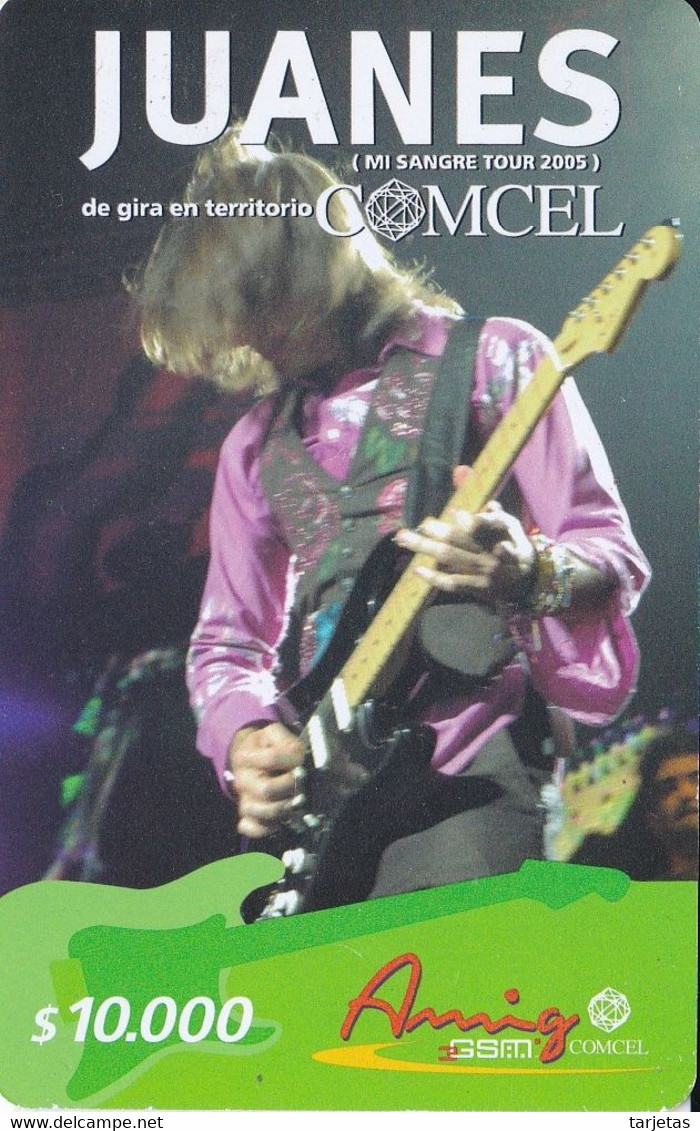 TARJETA DE COLOMBIA DE AMIGO DEL CANTANTE JUANES (MI SANGRE TOUR 2005) - Kolumbien