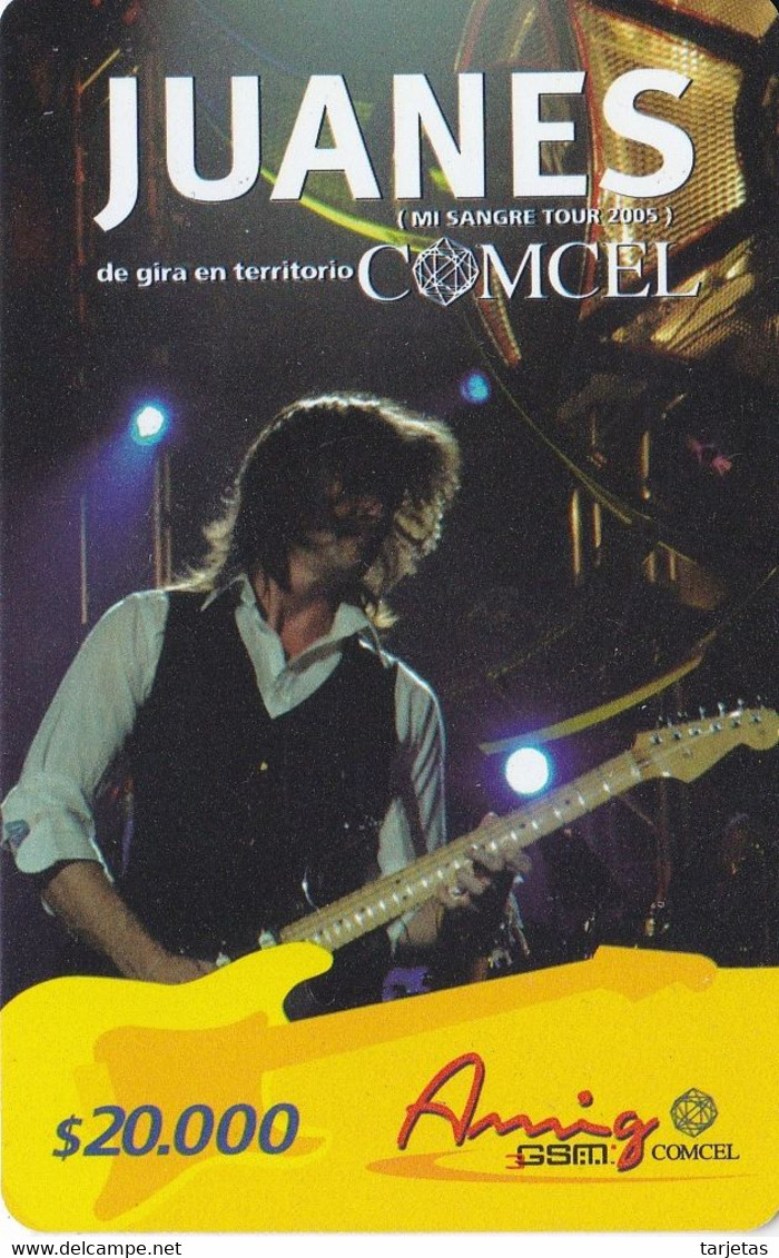 TARJETA DE COLOMBIA DE AMIGO DEL CANTANTE JUANES (MI SANGRE TOUR 2005) - Colombia