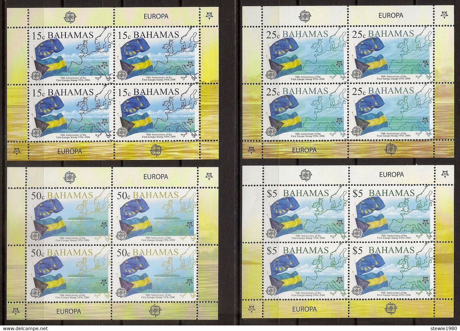 BAHAMAS 2005 - 50 Years Europa Stamps - Sheets MNH - Bahamas (1973-...)